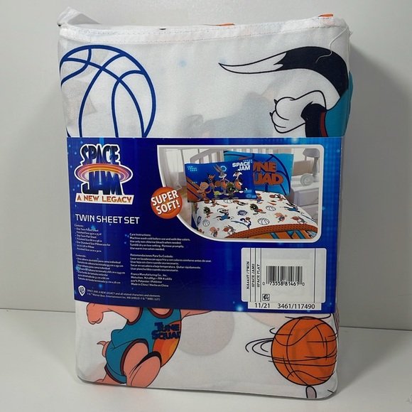 Space Jam A New Legacy Vibrant Printed Super Soft Twin Sized Bed Sheet Set - Picture 5 of 8